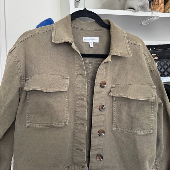LOFT Olive Green Utility Jacket - Small - Picture 1 of 4